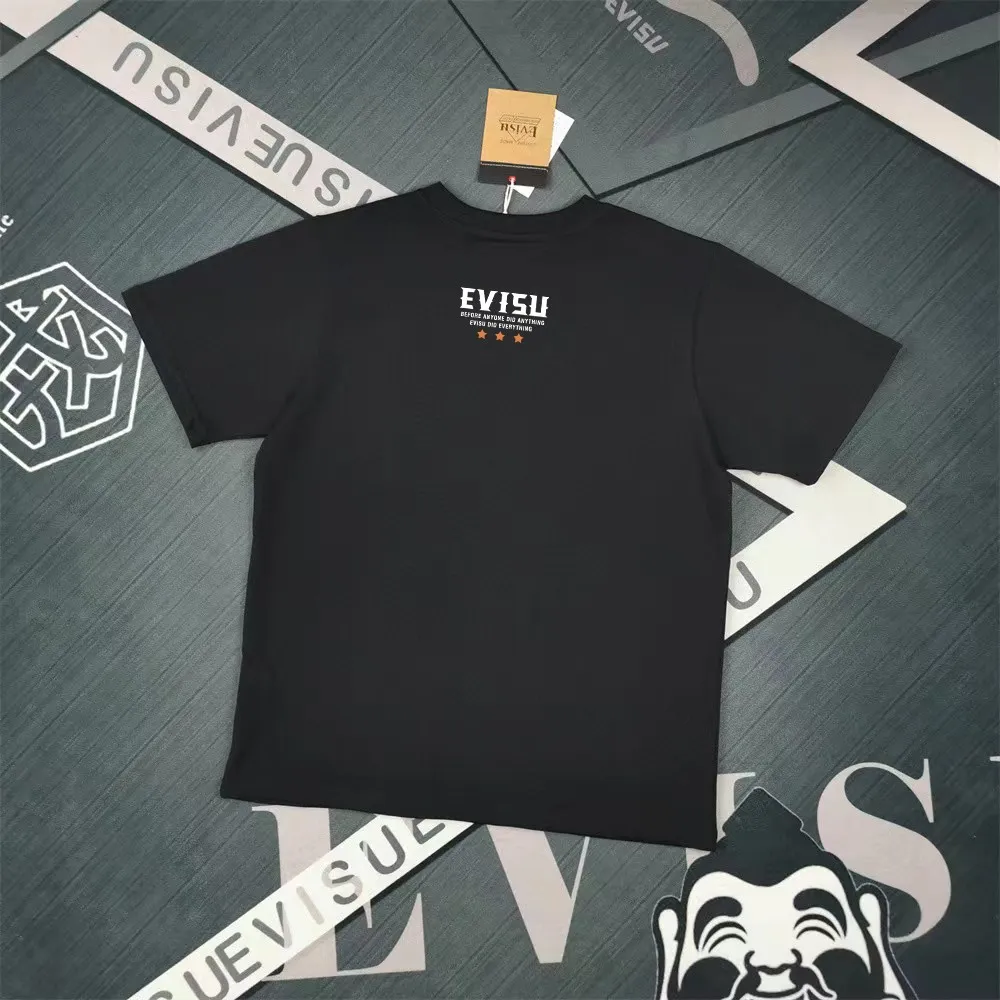 Evisu 2025New Arrival T ⚠ Quality⚠ Same Style T 。 ，Black S-XXL，White S-XXL，Gray M-XXL，Red S-XXL， Red M-XXL